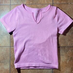 Cotton Candy Fitted Pink Short Sleeve T-Shirt